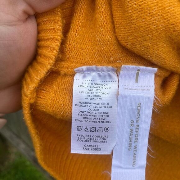 Loft Mustard Yellow Oversized Sweater | XS - Picture 4 of 5